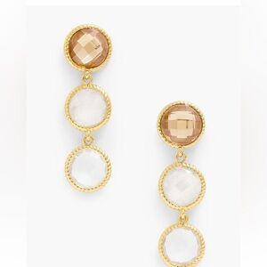 NWT Talbots Multi Stone Drop Earrings